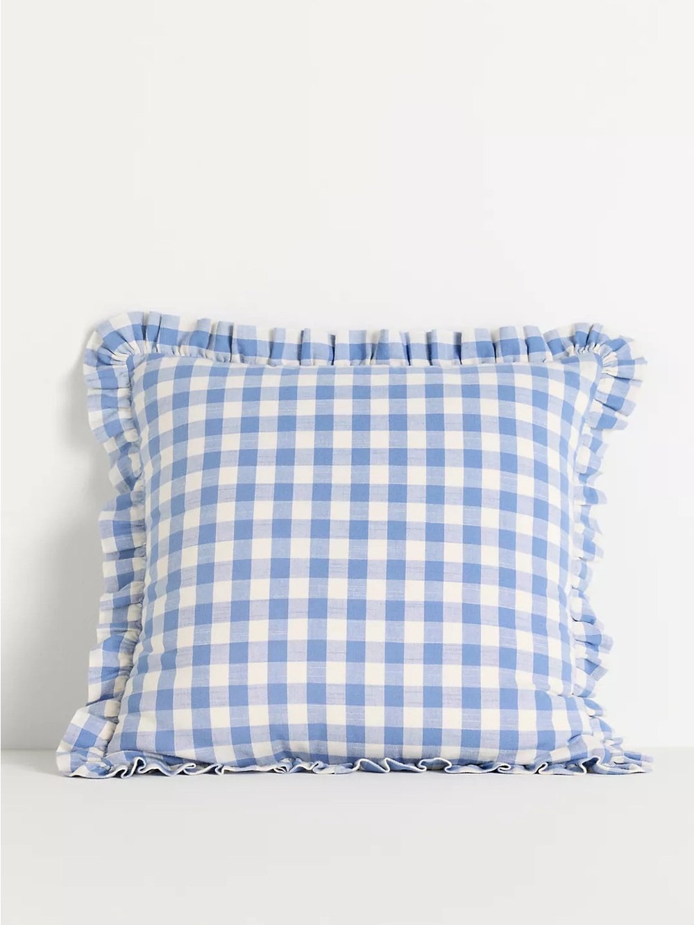 NWOT Ana Cotton Gingham Printed Ruffle Pillows